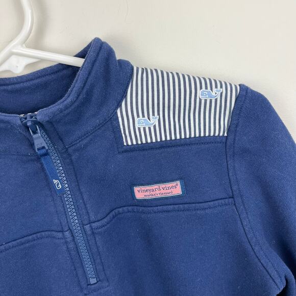 Vineyard Vines Classic Stripe Embroidered Shep Shirt Deep Bay L 14 - Picture 3 of 6